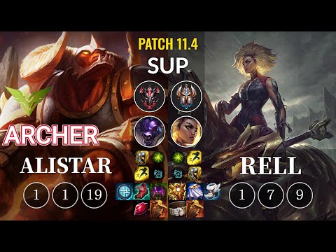 V3 Archer Alistar vs Rell Sup - KR Patch 11.4