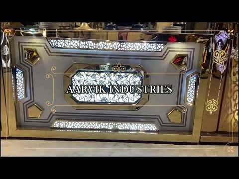 Latest Design Of Stainless Steel Led Catering Counter
