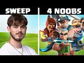 Sweep vs 4 Noobs in Clash Royale