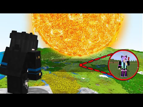 Crashing The Sun Into Earth On My SISTER Minecraft World...