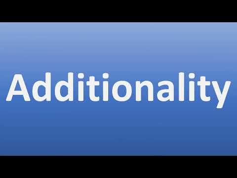 How to Pronounce Additionality