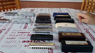 Video thumbnail for Harmonicas test: 6 Suzukis (F20, HA20, MR350/V, MR500, MR550) & 1 Hohner (Blues Harp) by mauricio lacruz
