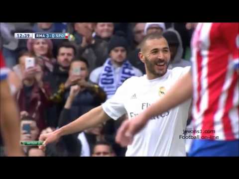 Real Madrid vs Sporting Gijón 5-1 All Goals & Highlights Match 1701/2016