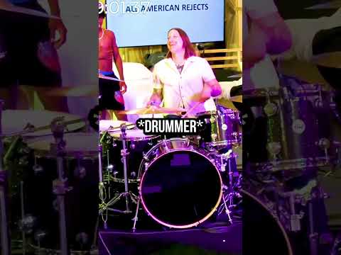 Office Drummer Keeps Up With The Drummer Of "All-AmericanRejects"! 😳🔥