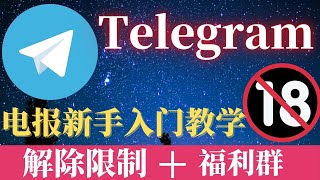 最新Telegram | TG| 电报入门教学，解除+86私聊限制， 电报的注册/汉化安装包/怎么用电报加群，教你找到telegram宅男福利|老司机群！
