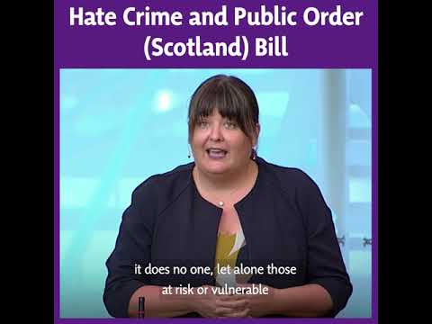 Scottish Parliament Debate - Hate Crime and Public Order (Scotland) Bill