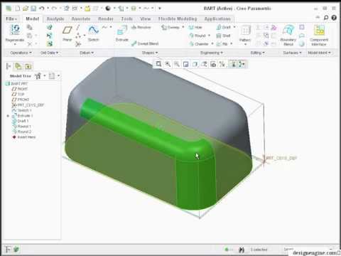 Learn Creo 1.0 - Part 1 | Basic Tutorial to model Plastic Soap Dish Geometry in Pro/E