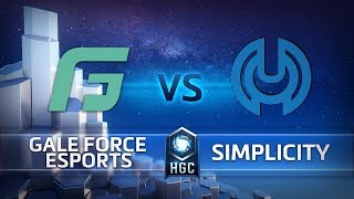 HGC NA – Phase 1 Week 1 - Gale Force Esports vs. Simplicity - Game 3