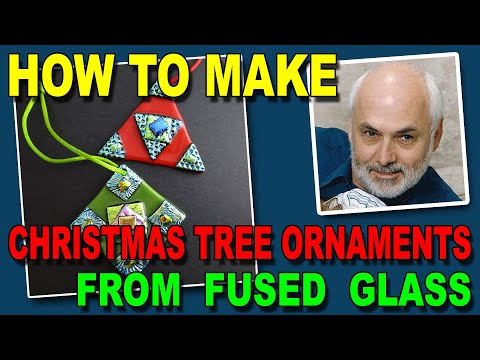 Making Fused Glass Christmas Tree Ornaments with Glass...