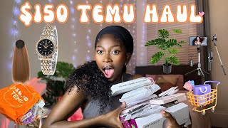 HUGE TEMU HAUL! 50+ items (home decor, productivity, makeup, jewelry, hair, clothes & more )