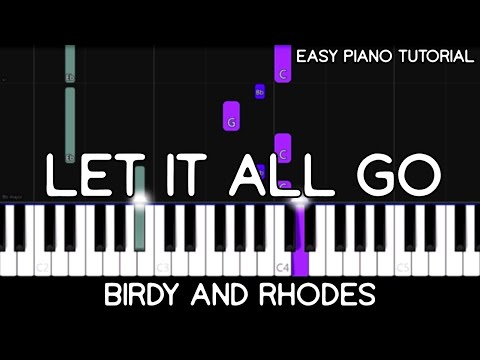 Birdy & Rhodes - Let It All Go (Easy Piano Tutorial)