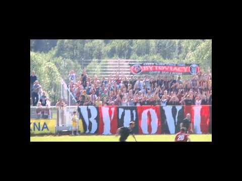 Doping kibiców na meczu Bytovia Bytów - Polonia Bytom