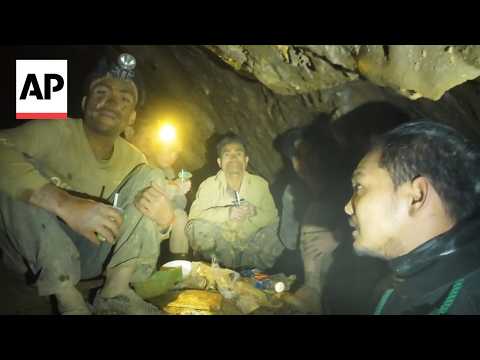 Divers find 5 villagers alive in a flooded cave in Laos after more than a week trapped in darkness
