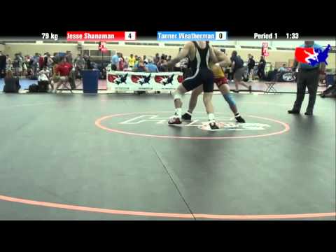 Jesse Shanaman vs. Tanner Weatherman at 2013 ASICS University Nationals - FS