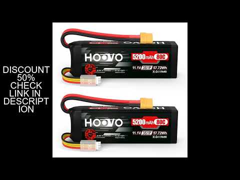 HOOVO 1Pcs 3S LiPo Battery 11.1V 5200mAh 80C Softcase RC Battery XT60 Plug for RC Car RC Truck Airpl