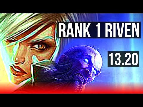 RIVEN vs RYZE (TOP) | Rank 1 Riven, 11/1/4, 2.6M mastery, Legendary, Rank 23 | TR Challenger | 13.20
