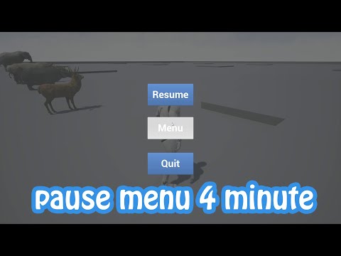 Make a simple Pause Menu in Unreal Engine