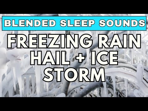 Winter Chill: Hail, Freezing Rain and Howling Blizzard | 10-Hour Black Screen
