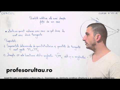 15   cls7   Cercul   pozitiile relative ale unei drepte fata de un cerc   partea 2