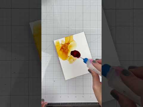 Alcohol Ink Art Technique. #alcoholink #alcoholinkart #gold #alloyink