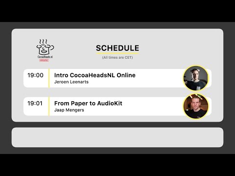 CocoaHeadsNL Online Meetup, 24 March 2021 thumbnail