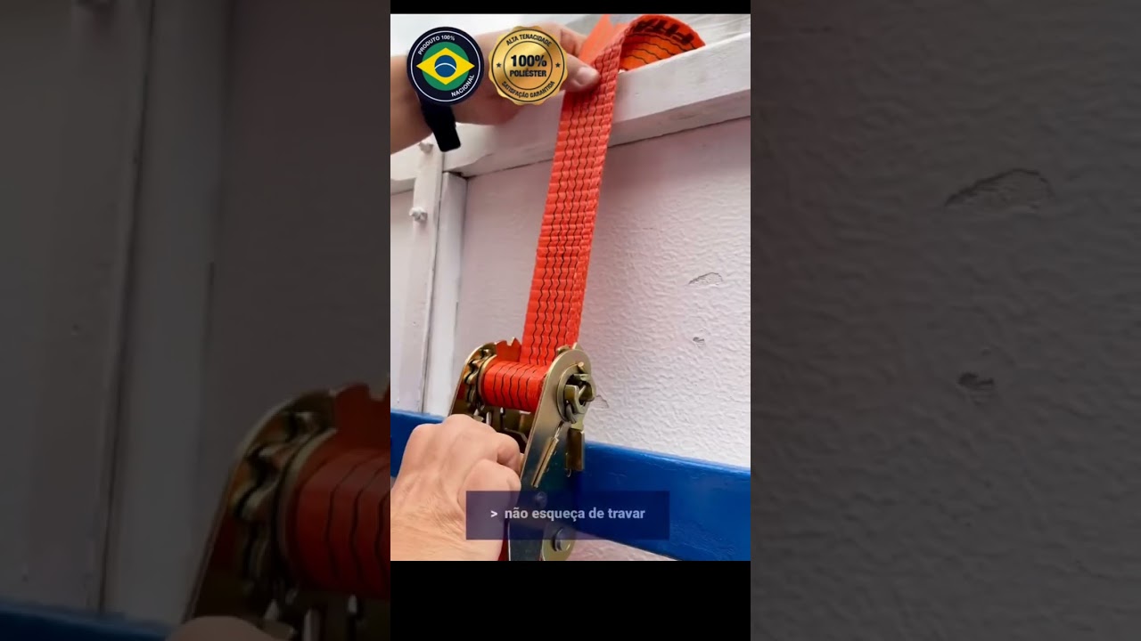 Cinta Amarração Carga com Catraca Rabicho J