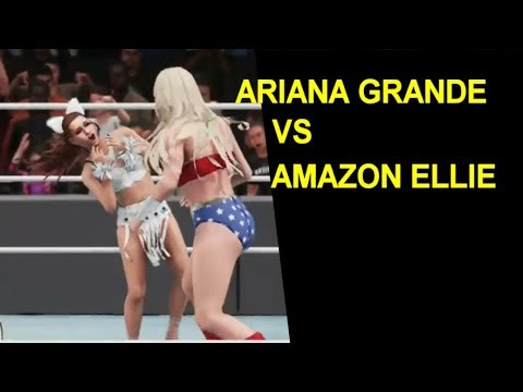 WWE 2K18 Ariana Grande vs Amazon Ellie - Iron Woman Match