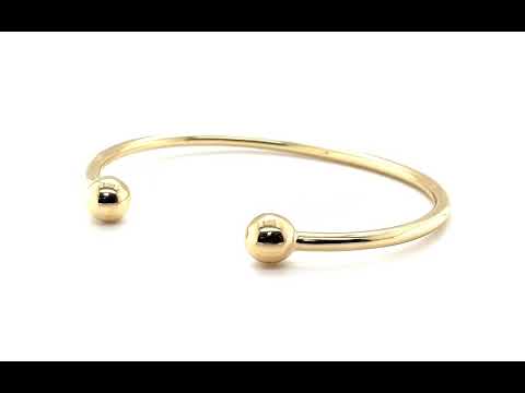 9ct Yellow Gold Solid Torque Bangle - 0543789 | Johnsons Jewellers
