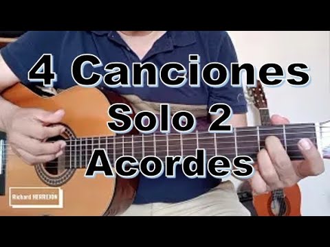 4 Canciones fáciles en guitarra  con solo 2 Acordes. canciones en Sol
