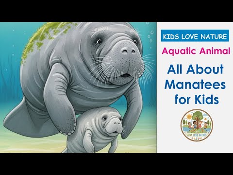All About Manatees for Kids! 🌊 | The Gentle Sea Cow | Ocean Animals Story for Kindergarten and ESL