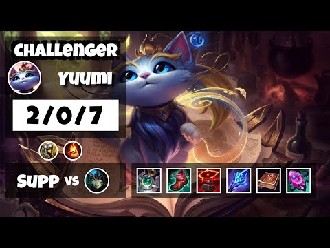 Yuumi Challenger Gameplay S11 Replay 11.16 Support (2/0/7) - NA
