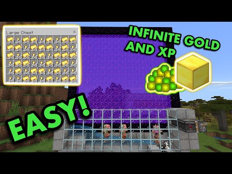 EASY GOLD AND XP FARM TUTORIAL in Minecraft Bedrock (MCPE/Xbox/PS4/Nintendo Switch/Windows10)