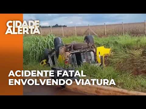 Acidnte com viatura da PRE causa a morte de policial militar  em Doutor Camargo, no PR