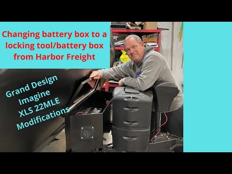 Installation of Harbor Freight Tool / Battery Box on the Tongue of a Grand Design Imagine XLS 22MLE