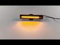 Gumové výstražné LED svetlo 12V - 24x LED oranžové (150x25x22mm) - Video Youtube