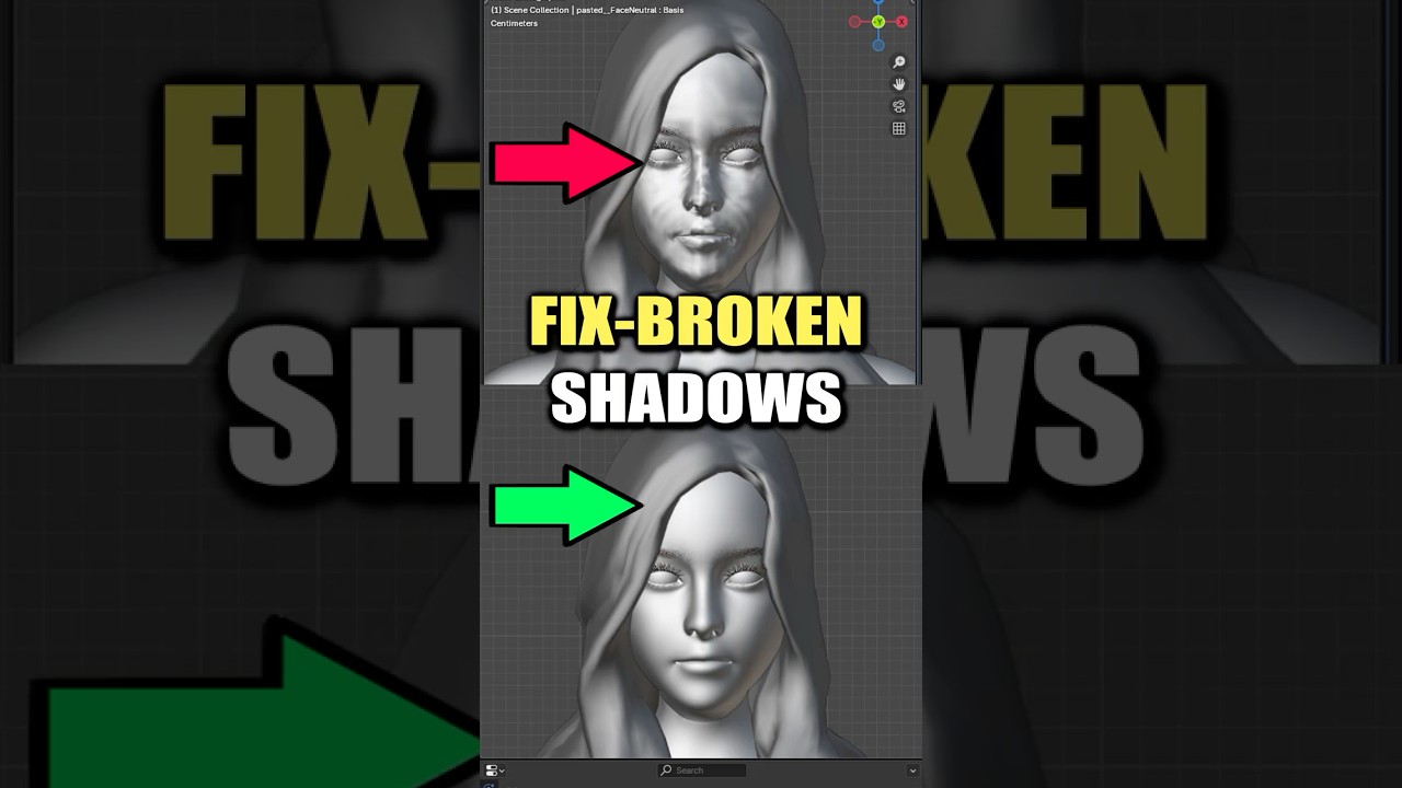 Blender: Fixing Broken Shadows - (Normals Reset)