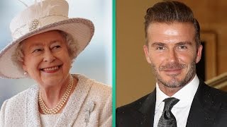 Queen Elizabeth is All Smiles Greeting David Beckham -- See the Pics!