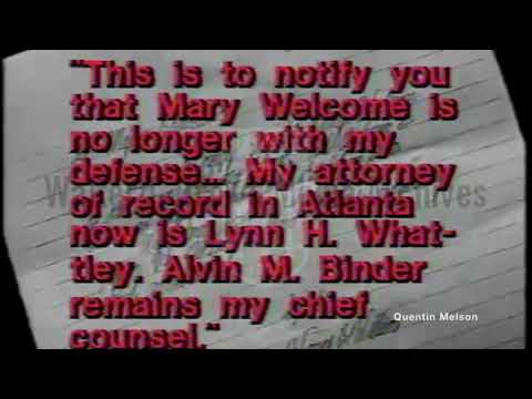 Atlanta Child Murder Suspect Wayne Williams Letter Fires Mary Welcome & Rehires Lynn Whatley 3/2/82