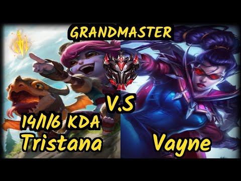 VK micaO (TRISTANA) vs VAYNE - 14/1/6 KDA BOTTOM ADC GAMEPLAY - BR Ranked GRANDMASTER