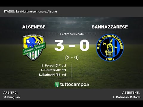 Alsenese vs Sannazzarese 3 - 0