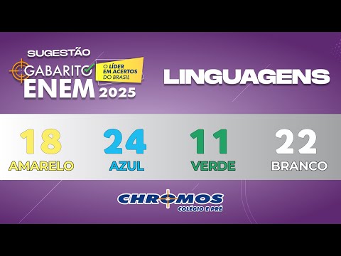 Gabarito ENEM 2025 CHROMOS - Prova Amarela: Questão 18 | Linguagens e Códigos
