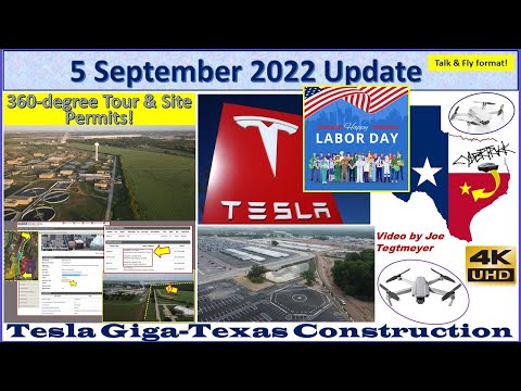 Tesla Gigafactory Texas 5 September 2022 Cyber Truck & Model Y Factory Construction Update (07:35AM)
