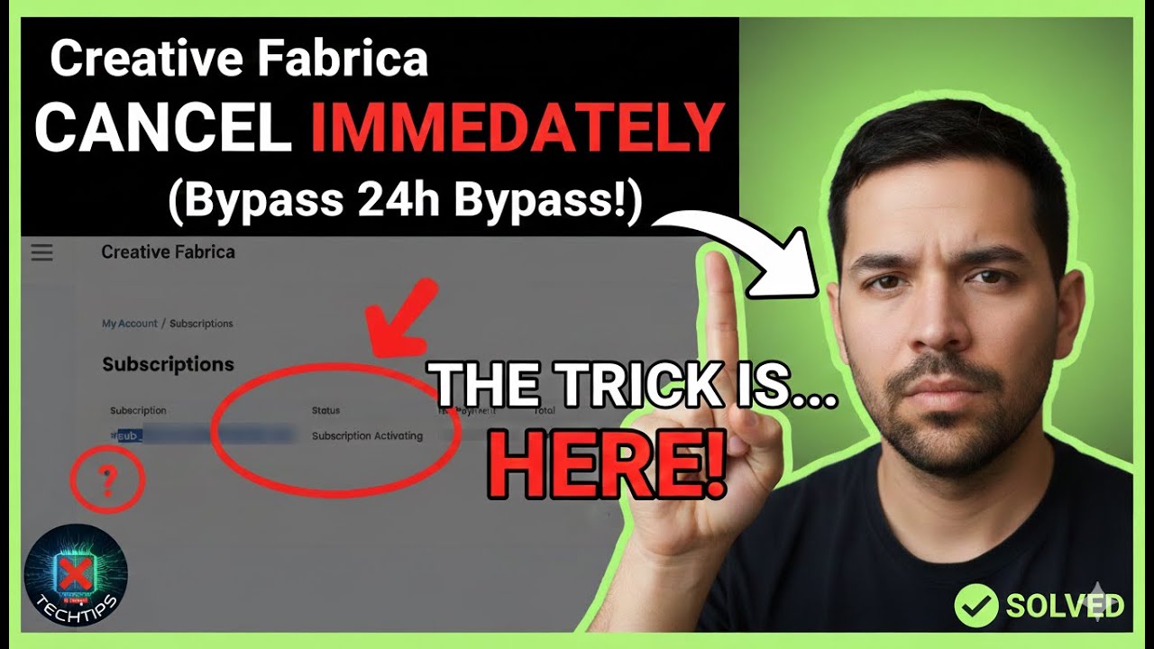 How to Cancel Creative Fabrica Subscription IMMEDIATELY (Bypass the 24h Wait!)