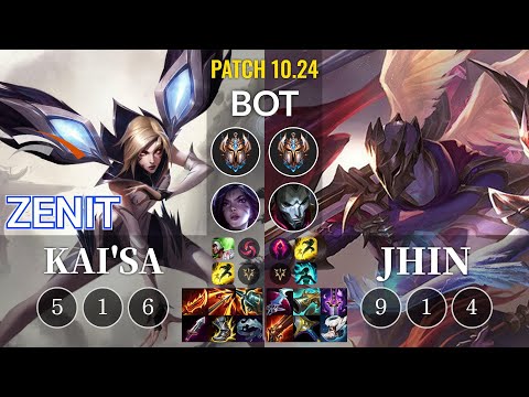 HLE Zenit Kai'Sa vs Jhin Bot - KR Patch 10.24