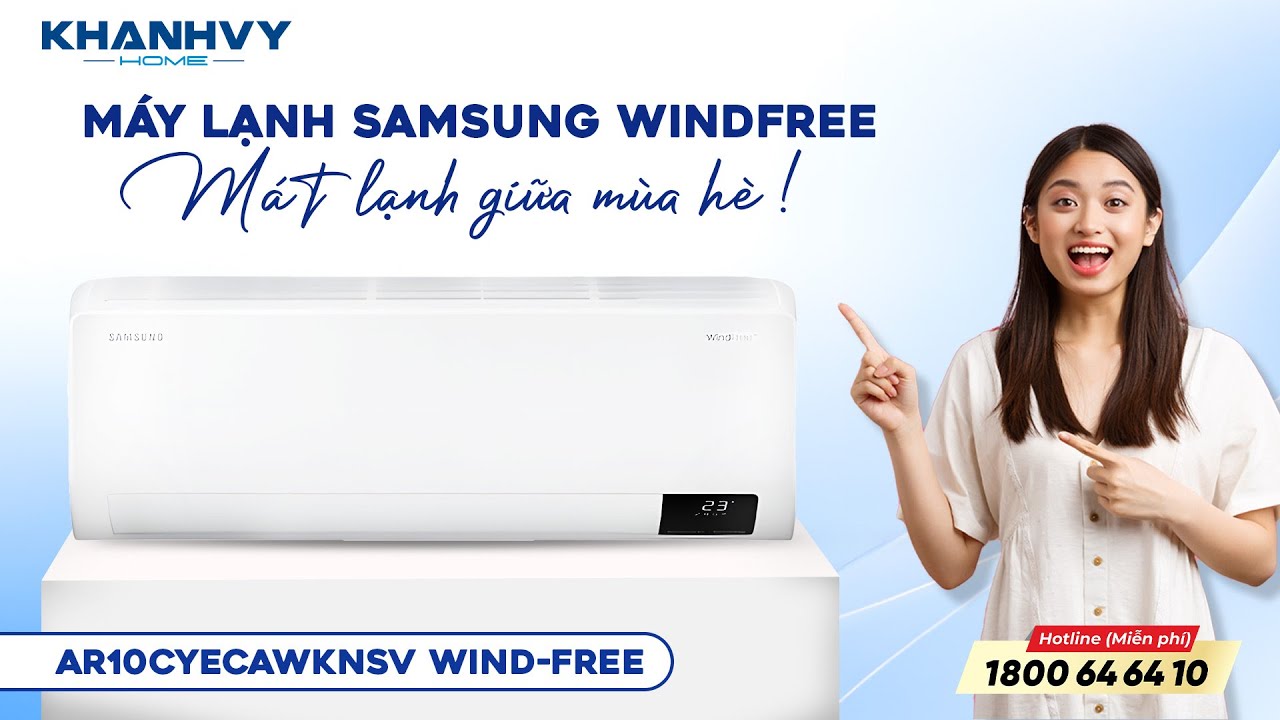 Máy lạnh Samsung AR10CYECAWKNSV Wind-Free Inverter 1 chiều 9.000 BTU 1HP