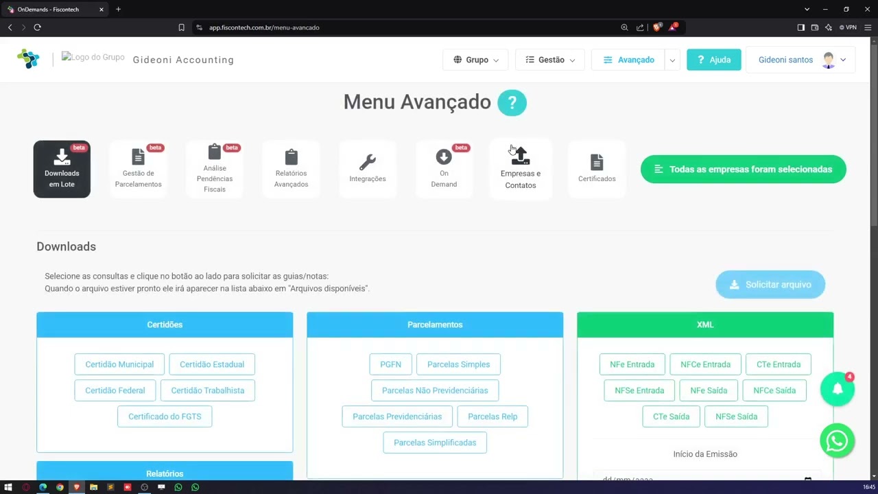 Gestão de guias de Parcelamentos via On Demand!