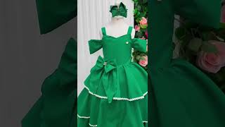 Vídeo de Vestido Luxo Infantil Longo Verde Bandeira