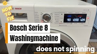 How to Fix Bosch Serie 8 Washingmachine Does Not Spin - Motor Control Board Replace. Quick Repair