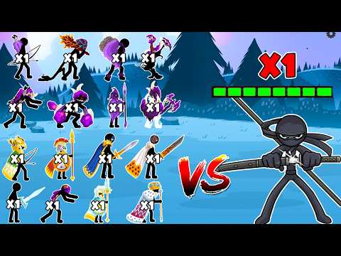 1vs1- Stick War 3 - Shadowrath Vs All Stick Army - King Zarek, Juggerknight, Kytchu, Xiphos, Archis