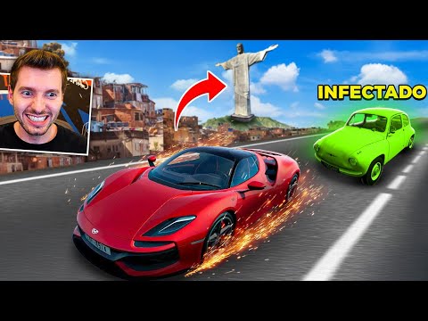 Fugindo de CARRO INFECTADO na FAVELA do BeamNG Drive!